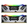 Памет Kingston Fury Renegade Silver RGB 96GB(2x48GB) DDR5 6000MHz CL32 - KF560C32RSAK2-96