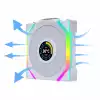 Вентилатор Lian Li UNI FAN SL Wireless LCD Reverse Blade ARGB PWM - 120 mm Бял