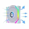 Вентилатор Lian Li UNI FAN SL Wireless LCD ARGB PWM - 120 mm Бял