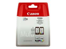 CANON 1LB PG-545 / CL-546 ink cartridge black and colour standard capacity bk 180p cl 180p 2-pack blister with alarm                          