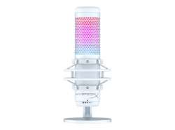HP HyperX QuadCast S Microphone Stereo Omnidirectional Cardioid Bidirectional modes compatible PC Playstion and Mac White