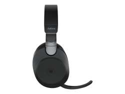 JABRA Evolve2 85 Link380c MS Stereo Bluetooth Wireless Wired Active Noise Canceling 3.5mm Jack Black Teams Certified                          