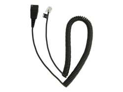 JABRA QD Cord to RJ10 coiled 0.5-2 meters for Lucent Callmaster V VI Cisco 79xx and PLX A22