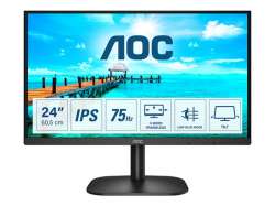 Монитор AOC 24B2XDA 23.8inch IPS WLED FHD 1920x1080 16:9 250nit 75Hz 1000:1 4ms HDMI1.4 VGA DVI Headphone out Black Монитор AOC 24B2XDA 23.8inch IPS WLED FHD 1920x1080 16:9 250nit 75Hz 1000:1 4ms HDMI1.4 VGA DVI Headphone out Black