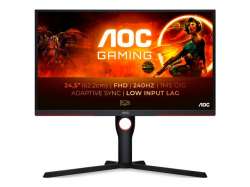 Монитор AOC 25G3ZM/BK, 24.5" VA WLED, 1920x1080@@240Hz, 1ms GtG, 0.5ms MPRT, 300cd m/2, 3000:1, 80M:1 DCR, AdaptiveSync, FlickerFree, Low Blue Light, Tilt, Height Adjust, Pivot, Swivel, 2xHDMI, DP, USB hub