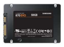 Samsung SSD 870 EVO 500GB Int. 2.5" SATA, V-NAND 3bit MLC, Read up to 560MB/s, Write up to 530MB/s, MKX Controller, Cache Memory 512MB DDR4