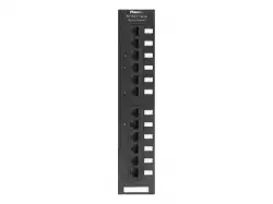 12 port wall mount NetKey™ Cat 5e preloaded punchdown patch panel, for use with
