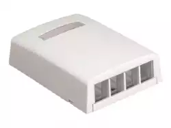 4 position surface mount box for NetKey™ modules international white, w/adhesive