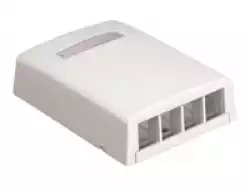 4 position surface mount box for NetKey™ modules international white, w/adhesive
