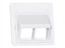 50mm x 50mm adapter with sloped insert for two NetKey™ modules, arctic white