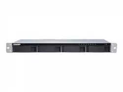 QNAP 4-Bay quad-core 1.7 GHz short-depth rackmount NAS with 100W power supply 2GB DDR3 SODIMM RAM max 8GB SATA 6Gb/s 1x 10GbE