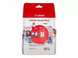 CANON 1LB CRG PG-560XL/CL-561XL PHOTO VALUE BL 4x6 Phot PaperGP-501 50sheets + XL Black & XL Colour Cartridges