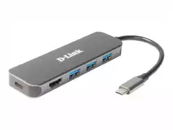 D-LINK 5in1 USB-C Mini Docking Station