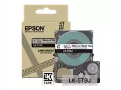 EPSON Matte Tape Clear/Black 18mm 8m LK-5TBJ