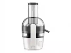 PHILIPS Juicer  Easy clean white plastic 700W  1 speed  75 mm tube  1 5l pulp container  0 8l capacity jug  pre clearning function                          