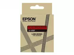EPSON Colour Tape Fluorescent Red/Black 12mm 5m LK-4RBF