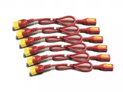 APC Power Cord Kit 6 ea Locking C13 to C14 1.8m Red
