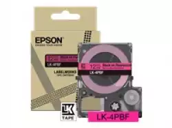 EPSON Colour Tape Fluorescent Pink/Black 12mm 5m LK-4PBF