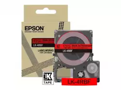 EPSON Colour Tape Fluorescent Red/Black 12mm 5m LK-4RBF