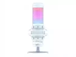 HP HyperX QuadCast S Microphone Stereo Omnidirectional Cardioid Bidirectional modes compatible PC Playstion and Mac White