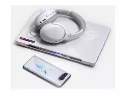 ASUS ROG Strix Go Core Moonlight White Wired Gaming Headset Discord Certified Mic Hi-Res Audio 40mm Drivers Lightweight 3.5mm