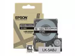 EPSON Matte Tape Grey/Black 18mm 8m LK-5ABJ