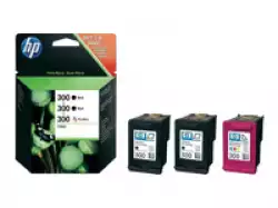 HP 300 3 - Pack Original Ink Cartridge Black (2) Tri Color (1) HP Deskjet