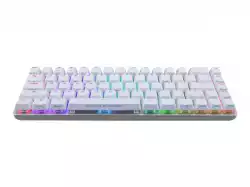 Asus ROG Falchion Ace 65% compact gaming keyboard with pre-lubed ROG NX mechanical switches with ROG switch stabilizer, sound-dampening foam, interactive touch panel, dual Type-C ports, three keyboard tilt angles, and cover case, US layout, White