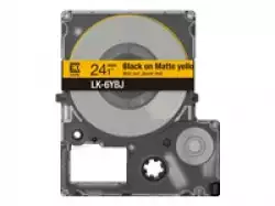 EPSON Matte Tape Yellow/Black 24mm 8m LK-6YBJ