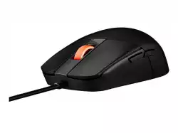 Asus ROG Strix Impact III Gaming Mouse, Semi-Ambidextrous, Wired, Lightweight, 12000 DPI sensor, 5 programmable buttons, Replaceable switches, Paracord cable, FPS gaming mouse, Black