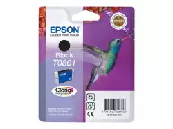EPSON 5LB T0801 ink cartridge black standard capacity 7.4ml 330 pages 1-pack blister without alarm