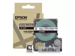 EPSON Matte Tape Clear/Black 18mm 8m LK-5TBJ