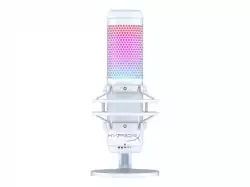 HP HyperX QuadCast S Microphone Stereo Omnidirectional Cardioid Bidirectional modes compatible PC Playstion and Mac White