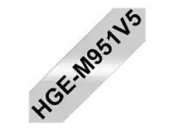 BROTHER HGEM951V5 5x tape cassette 24mmx8m silber matt black laminate for P-touch P500PC 9700PC 9800PCN RL700S
