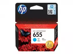 HP 655 original Ink cartridge CZ110AE BHK cyan standard capacity 600 pages 1-pack