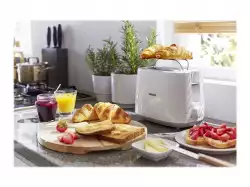 PHILIPS Daily Collection Toaster HD2581/00 8 settings Integrated bun warming rack Compact design