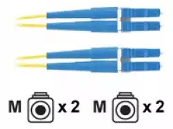 1m SC to SC singlemode duplex patch cord, 3mm jacketed cable – 9/125μm