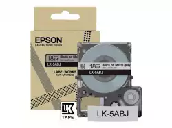 EPSON Matte Tape Grey/Black 18mm 8m LK-5ABJ