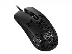 Asus TUF Gaming M4 Air Wired Gaming Mouse, 16,000 DPI Sensor, 6 Programmable Buttons, Ultralight Air Shell, IPX6 water resistance, ASUS Antibacterial Guard, TUF Gaming Paracord, pure PTFE feet, Black