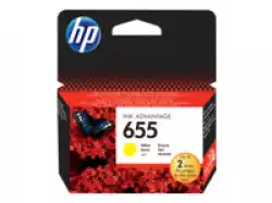 HP 655 original Ink cartridge CZ112AE BHK yellow standard capacity 600 pages 1-pack