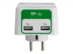 APC Essential SurgeArrest 1 Outlet 230V 2 Port USB Charger