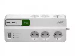 APC Essential SurgeArrest 6 outlets with 5V 2.4A 2 port USB charger 230V