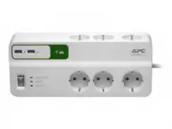 APC Essential SurgeArrest 6 outlets with 5V 2.4A 2 port USB charger 230V
