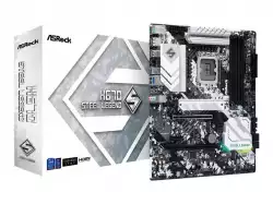 ASROCK Main Board Desktop H670 Steel Legend (S1700, H670, 4x DDR4, 2x PCIe x16, 3x PCIe x1, 4x SATA3 6.0Gb/s, 2x m.2 PCIe Gen4x4, RAID 0,1,5,10, 8x USB 3.2, 1x USB-C 1x RJ-45 2.5G Lan, HDMI, DP, ATX, Retail