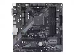 ASROCK Main Board Desktop B450M PRO4 (AM4, 4xDDR4, 1x PCIe 3.0 x16, 1x PCIe 2.0 x16, 1x PCIe 2.0 x1, 4x SATA III, RAID 0,1,10, 1x Ultra M.2 PCIe Gen3 x4, 1x M.2 SATA3, 1x COM Port header, 8x USB 3.0, GLAN, VGA, HDMI, DVI) mATX, Retail