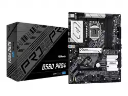 ASROCK Main Board Desktop B560 Pro4 (S1200, 4xDDR4, 4xPCIe x16, 2xPCIe x1, SATA III, 1 xM.2, 1 xUlraM.2, USB3.0, GLAN, HDMI, DP), Retail
