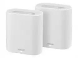Asus Business Mesh WiFi system, ExpertWiFi EBM68 2PK, AX7800, Tri-Band, Quad-Core 1.7GHz CPU, 256MB/1GB Flash/RAM, 2.5G port, OFDMA, Beamforming, 8 SSIDs, customize guest portal, Commercial-Grade Network Security & VPN, wall mounting,White