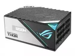 ASUS ROG THOR 1200W Platinum II Fully Modular Power Supply 80 Plus Platinum ROG heatsinks 135mm PWM fan Aura Sync PCIe Gen 5.0 Ready