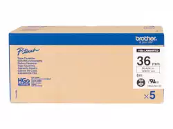 Brother 36mm Black/White (5 pcs Pack)  High Grade Tape