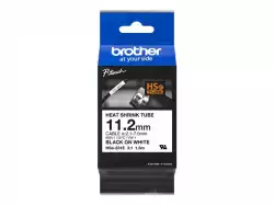 BROTHER Heat Shrink Tube Black on White 11.2mm                          